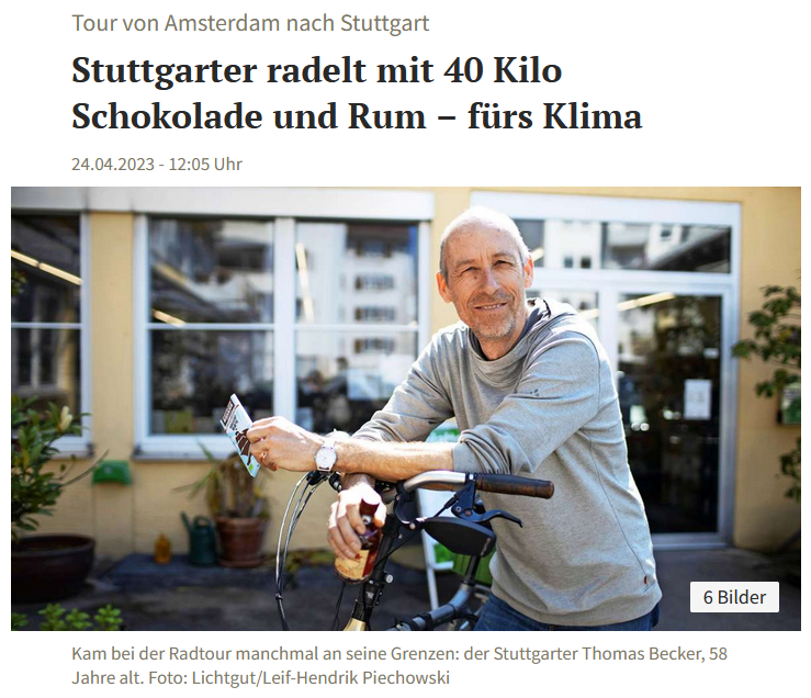 Die Schokofahrt in der Stuttgarter Zeitung